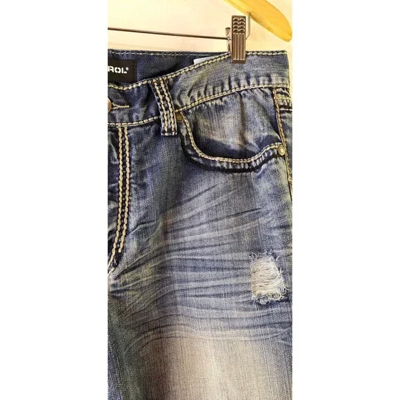 PETROL "HANK" Men's Relaxed Bootcut Denim Jeans Sz 34x36 Cowboy Western Casual